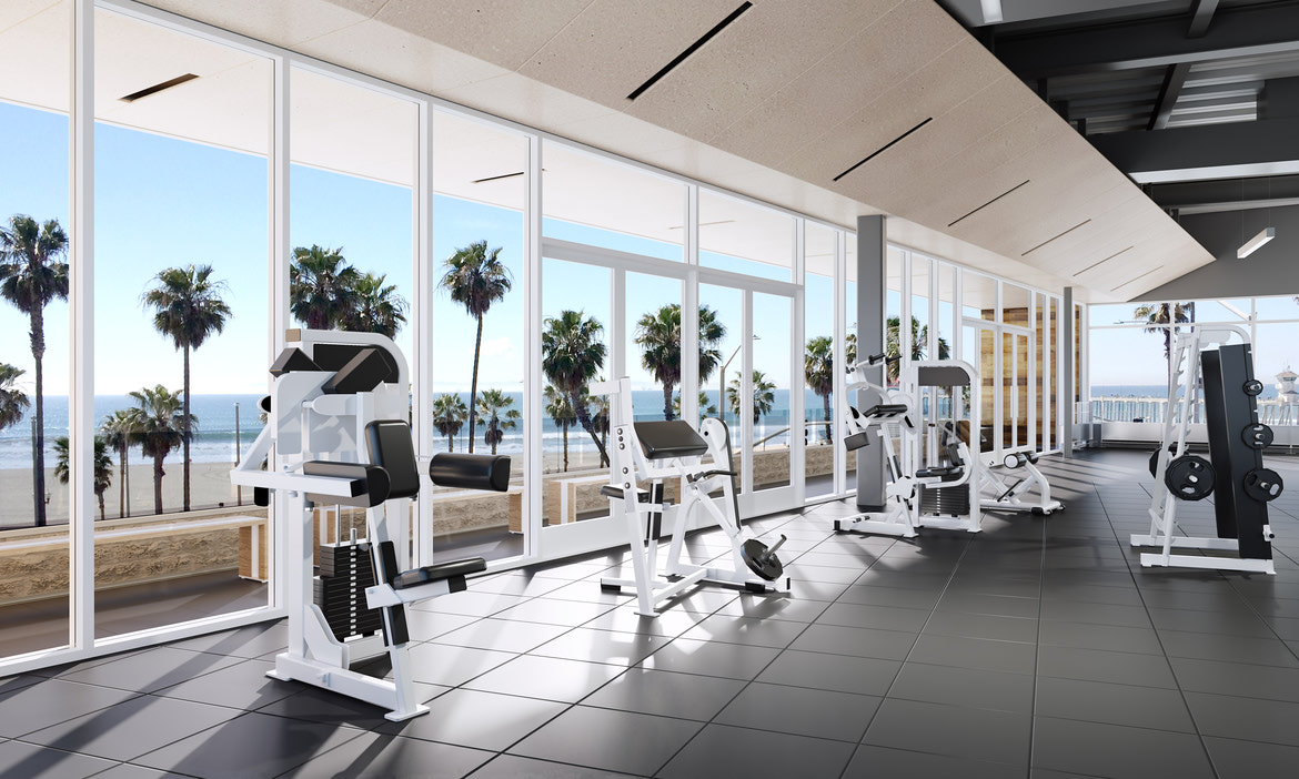 Huntington Beach Equinox Gym Renders